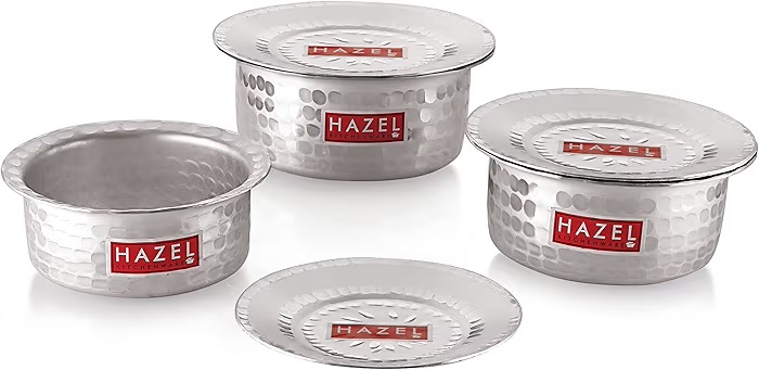 HAZEL Aluminium Hammered Tope Set