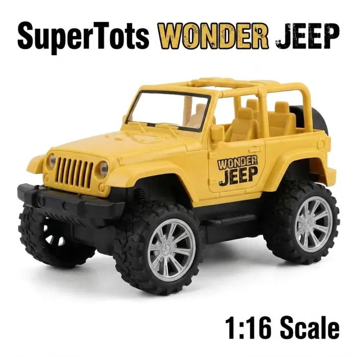 SuperTots Wonder Jeep 1:16 Scale Remote Control Car with Super Lights